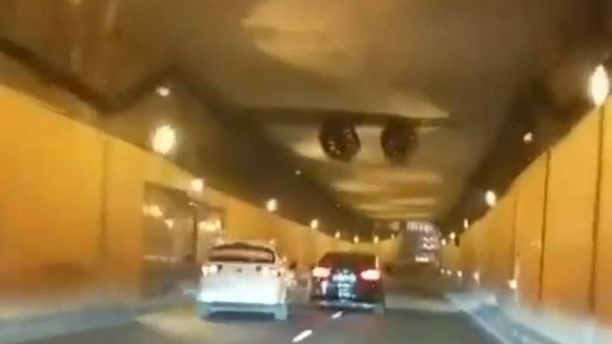 Un taxi y un VTC se pican en pleno túnel de Madrid y esto es lo que ocurre