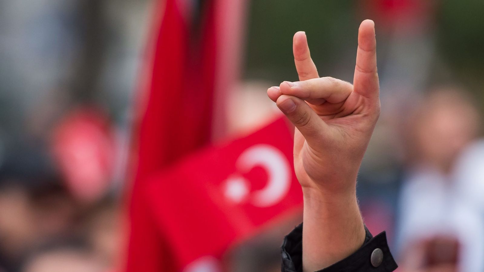 Foto: El saludo del lobo, símbolo de los ultranacionalistas turcos. (EFE)