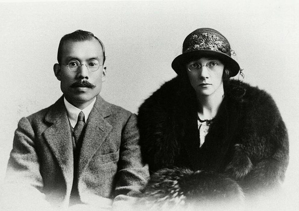 Foto: La escocesa Rita Cowan, creadora del imperio del whisky, junto a su marido, Masataka Taketsuru (Archivo).
