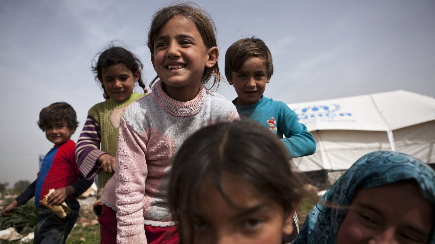 Niños refugiados sirios.