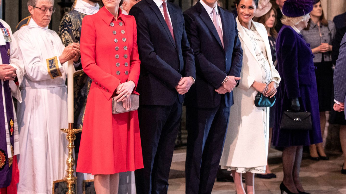 Los duques de Cambridge y los duques de Sussex, en el Día de la Commonwealth. (Reuters)