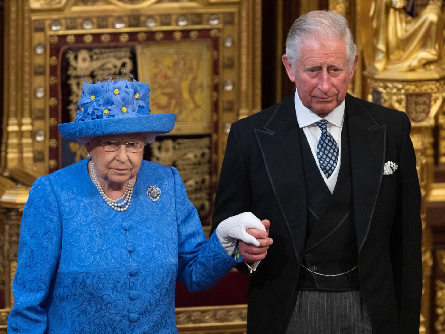Isabel II y Carlos de Inglaterra. (Getty)