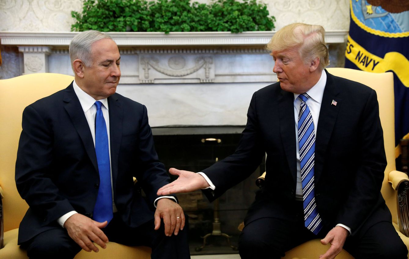 Netanyahu con Donald Trump en el Despacho Oval, el 5 de marzo de 2018. (Reuters)