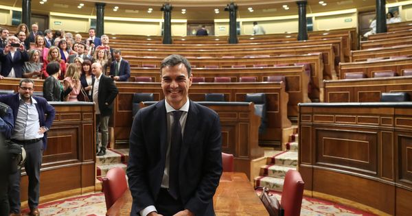 Foto: Pedro Sánchez posa para los fotógrafos ya como nuevo presidente del Gobierno de España, este 1 de junio en el Congreso. (EFE)