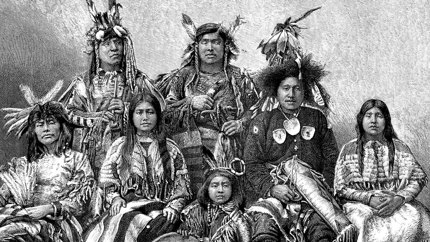 Grabado a un grupo de nativos en 1870 (Fuente: iStock)