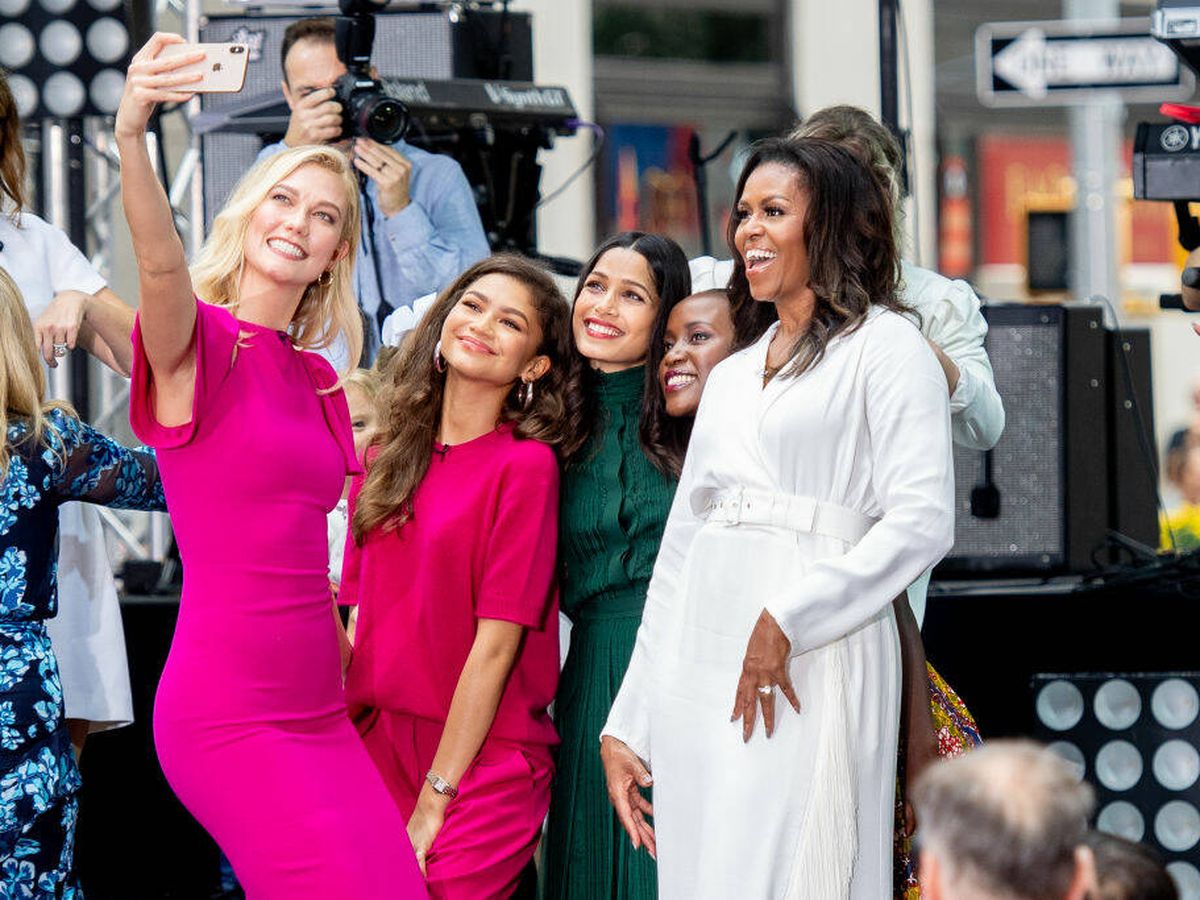 Foto: Karlie Kloss, Zendaya, Freida Pinto y Michelle Obama. (Getty/Roy Rochlin)