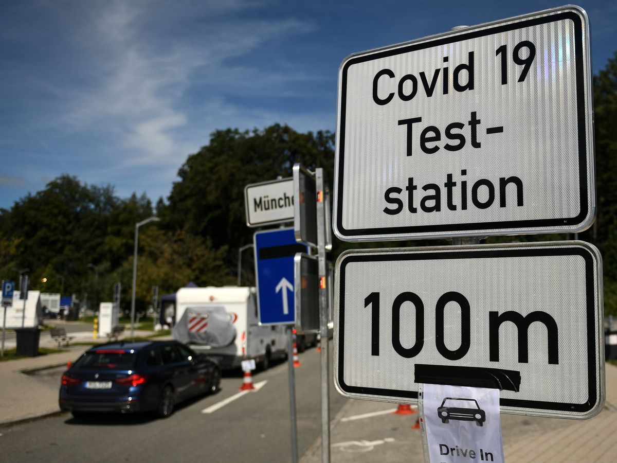 Foto: Estación de realización de pruebas covid-19 en Baviera. (EFE)