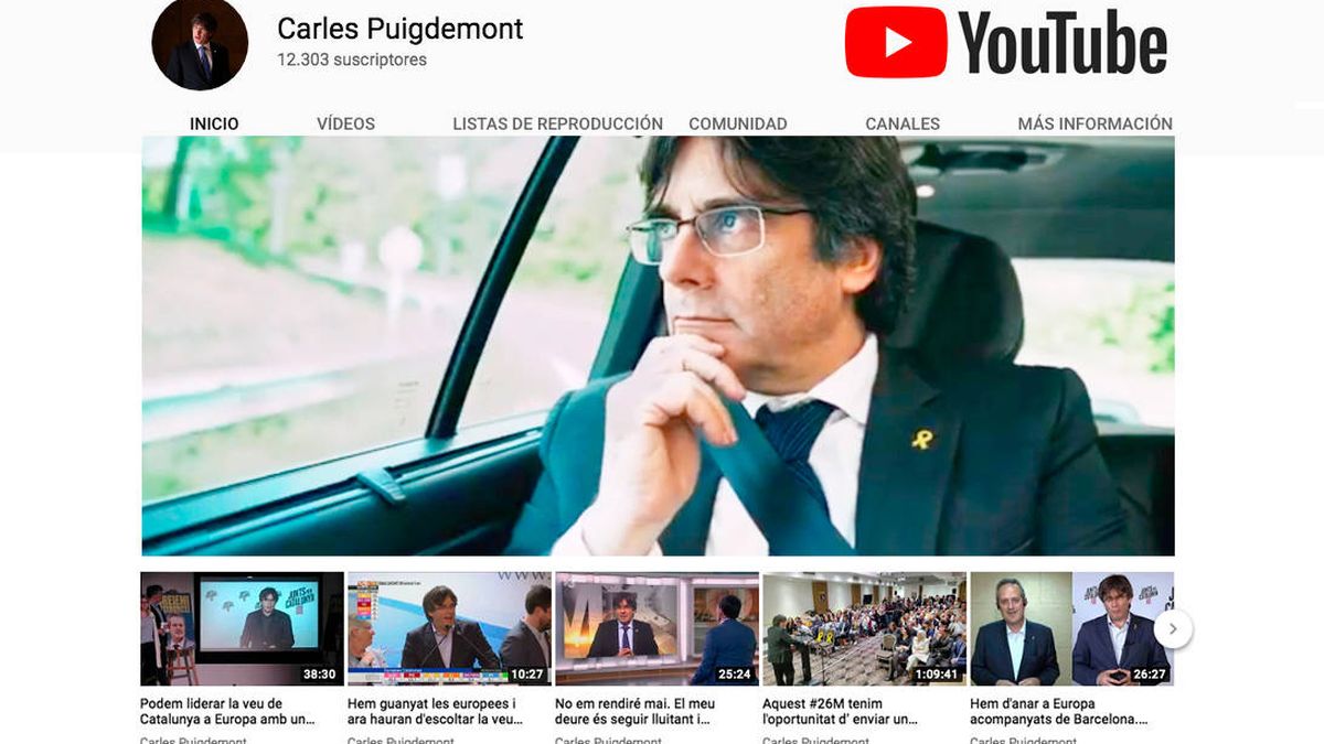 Puigdemont se queda sin dinero: publicita su canal de YouTube para conseguir ingresos