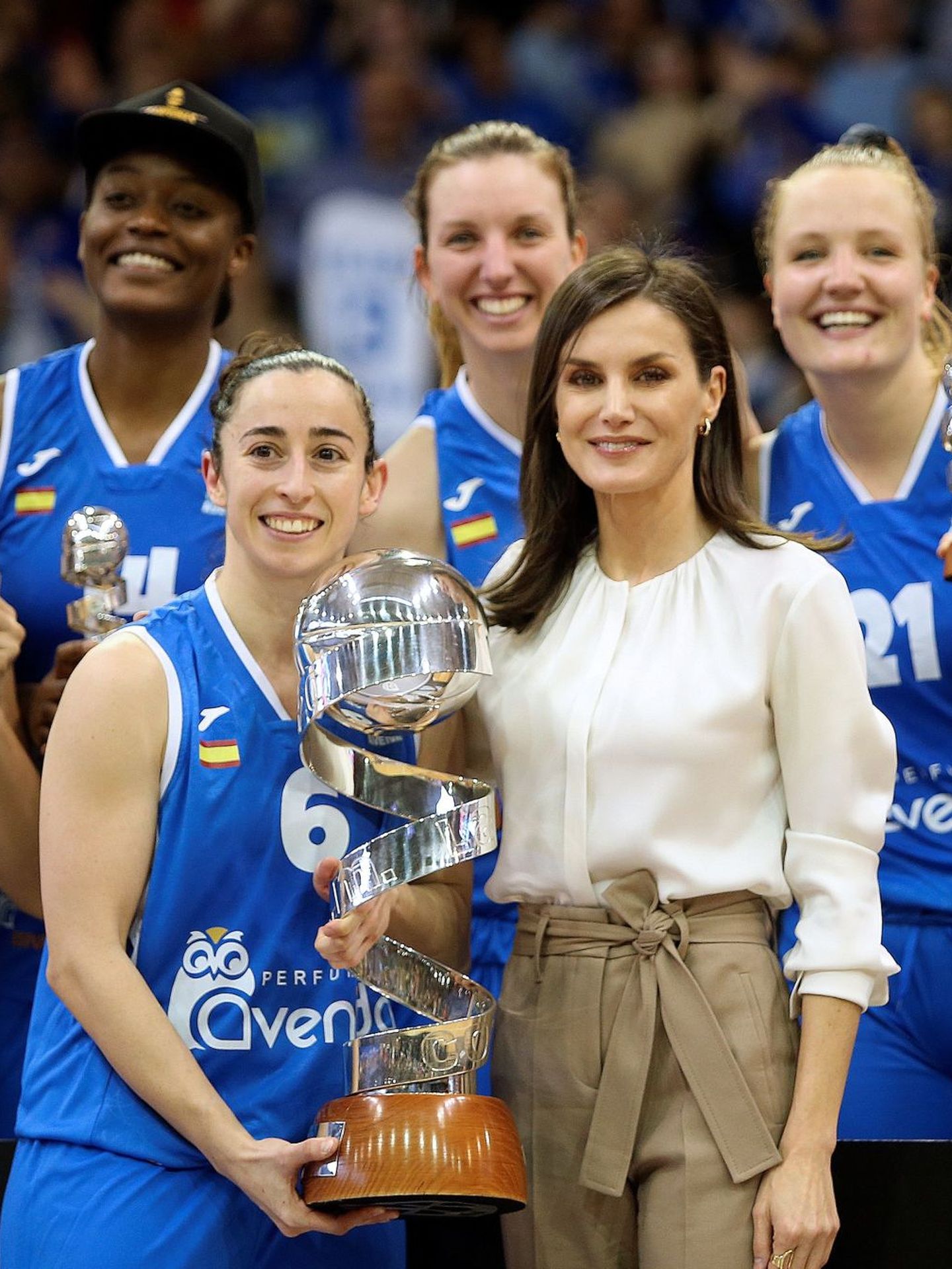 La reina Letizia, en la Copa de la Reina de baloncesto femenino en Salamanca en 2020. (EFE/J. M. García)