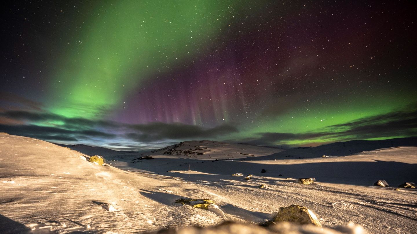 Aurora boreal en la Tierra. Foto: EFE  Heiko Junge 
