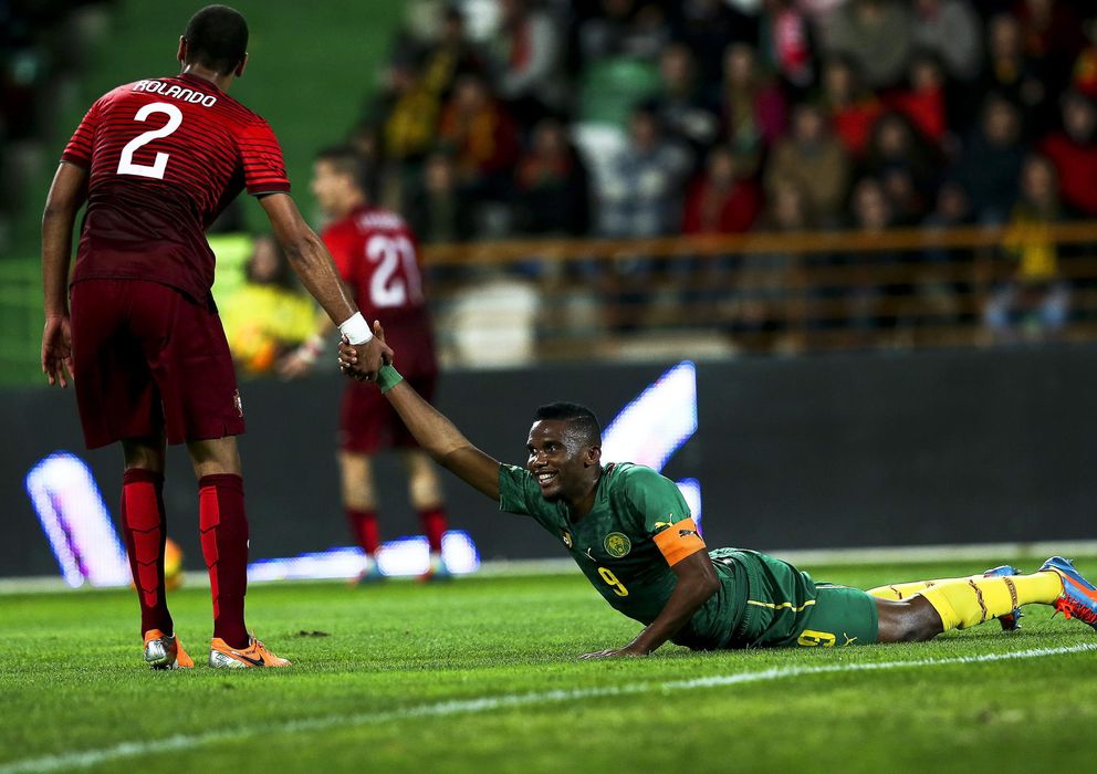 Foto: Samuel Eto'o, durante un partido de la selección de Camerún.