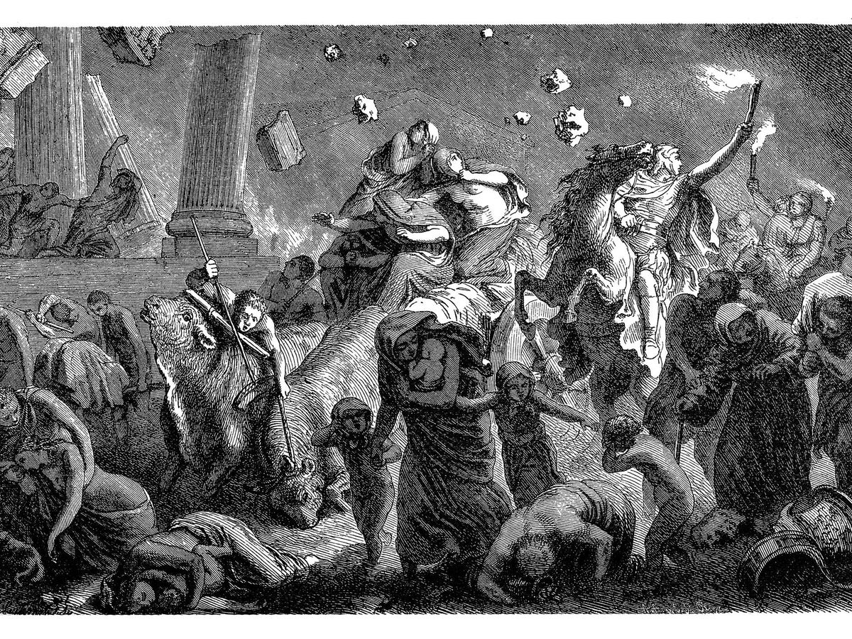 Foto: La caída de Pompeya en el 79 d.C. (iStock)