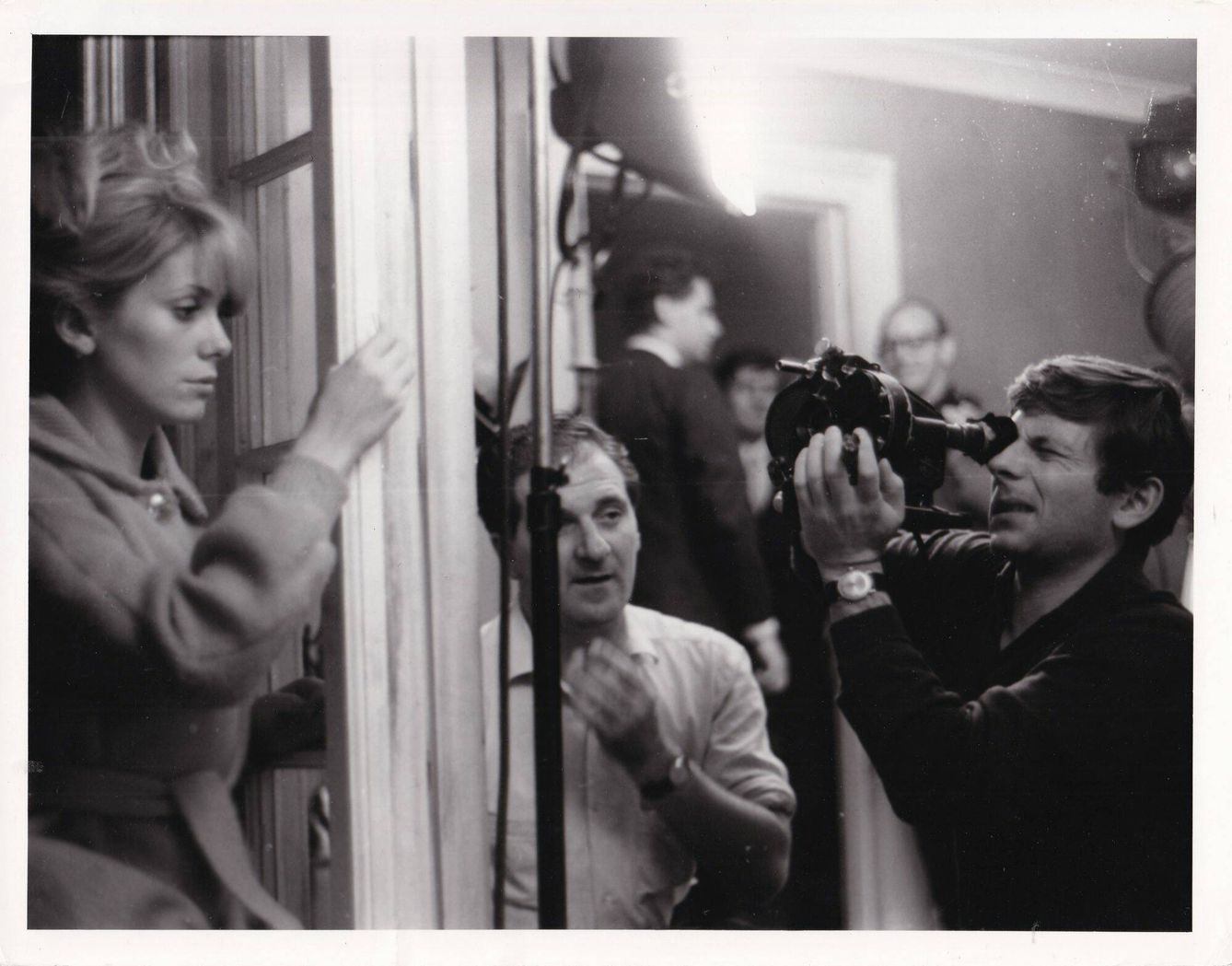 Catherine Deneuve durante el rodaje de 'Repulsión'. Roman Polanski. 1965.