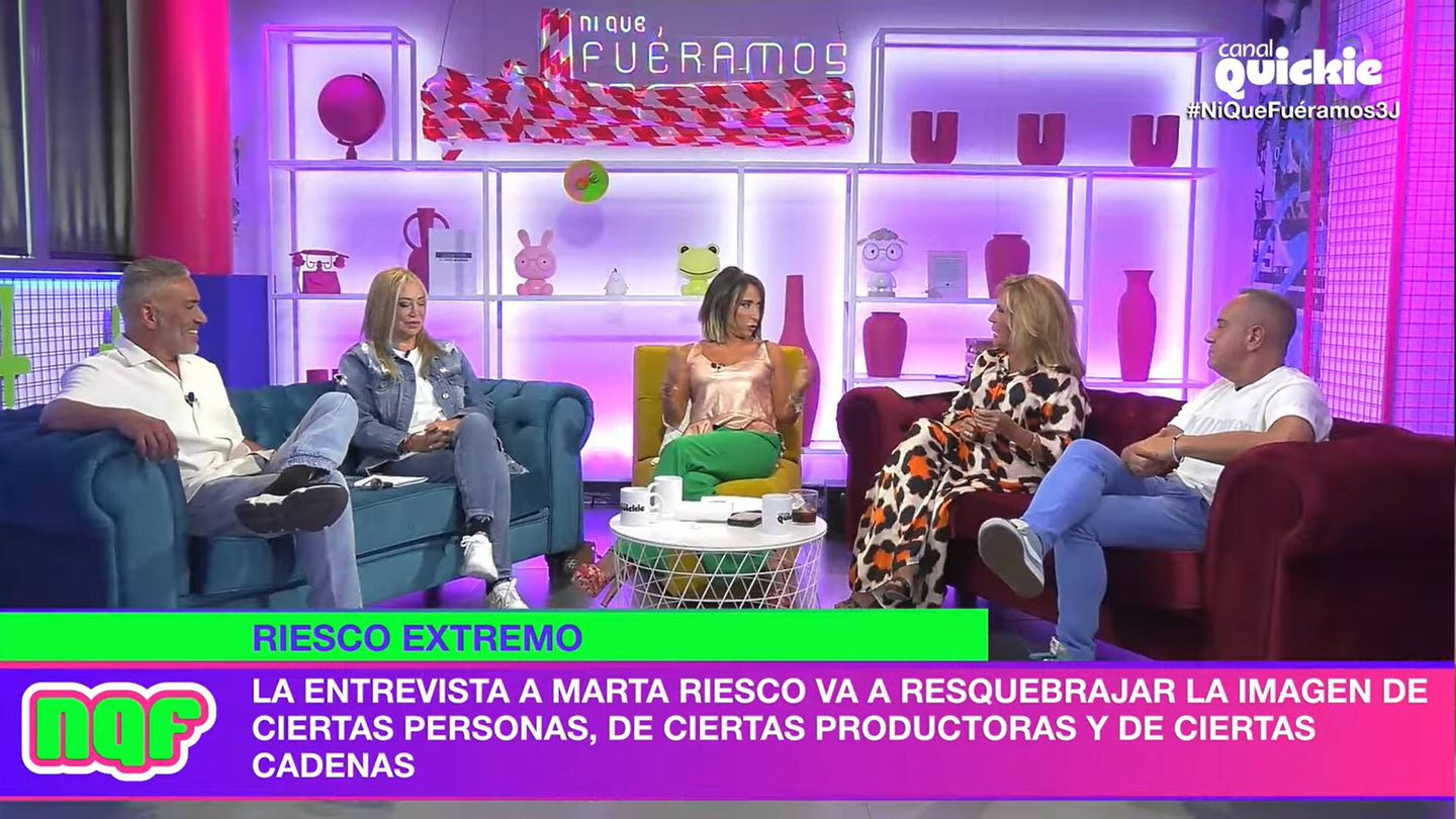 Kiko Hernández, Belén Esteban, María Patiño, Lydia Lozano y Víctor Sandoval. (Canal Quickie)