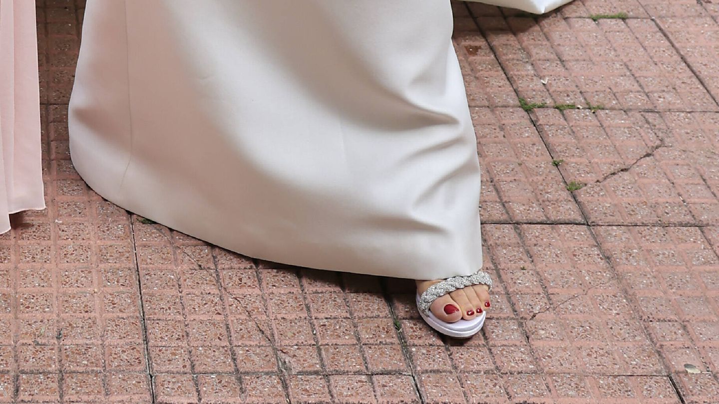 Detalle de los zapatos de la novia. (Gtres)