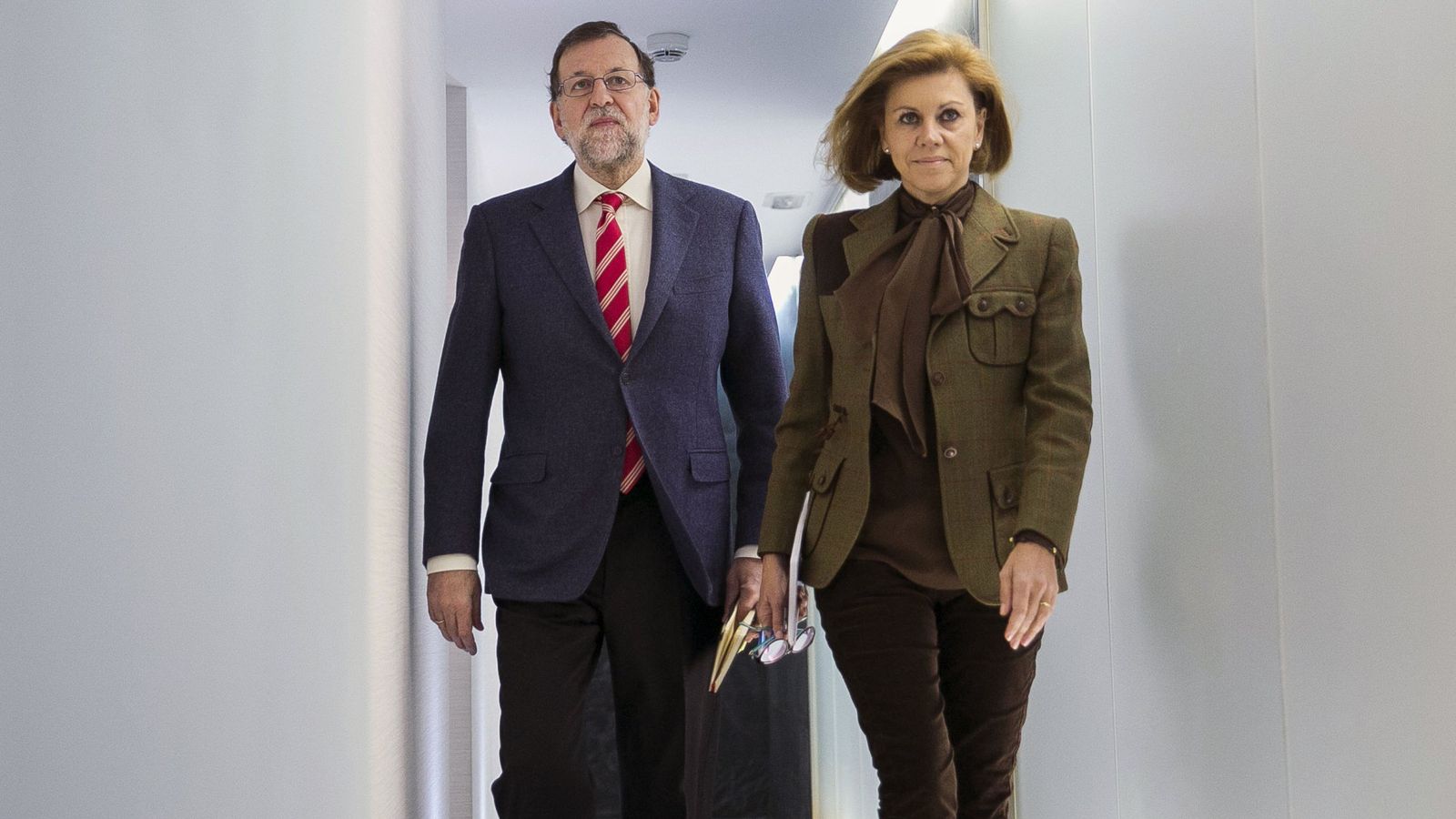 Foto: El presidente del PP, Mariano Rajoy, y la secretaria general, María Dolores de Cospedal. (EFE)