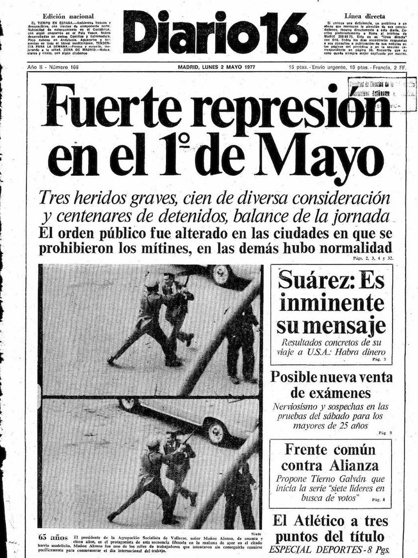 Represión durante el Primero de Mayo de 1977