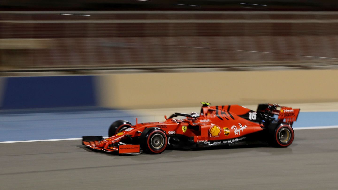 Leclerc, durante la sesión de clasificación en Bahréin. (Reuters)