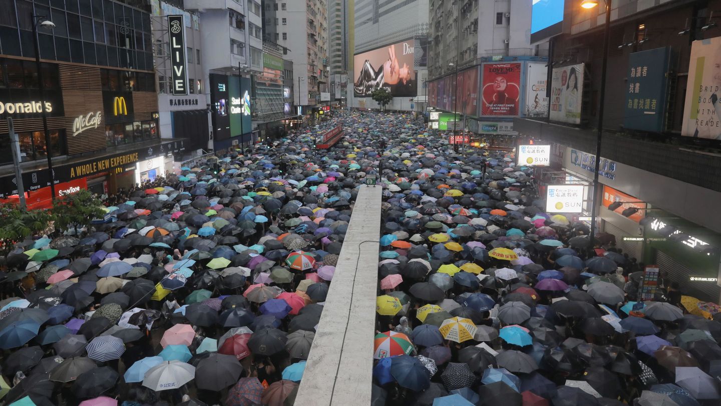 Protesta en Honk Kong en abril de 2019. (Reuters)