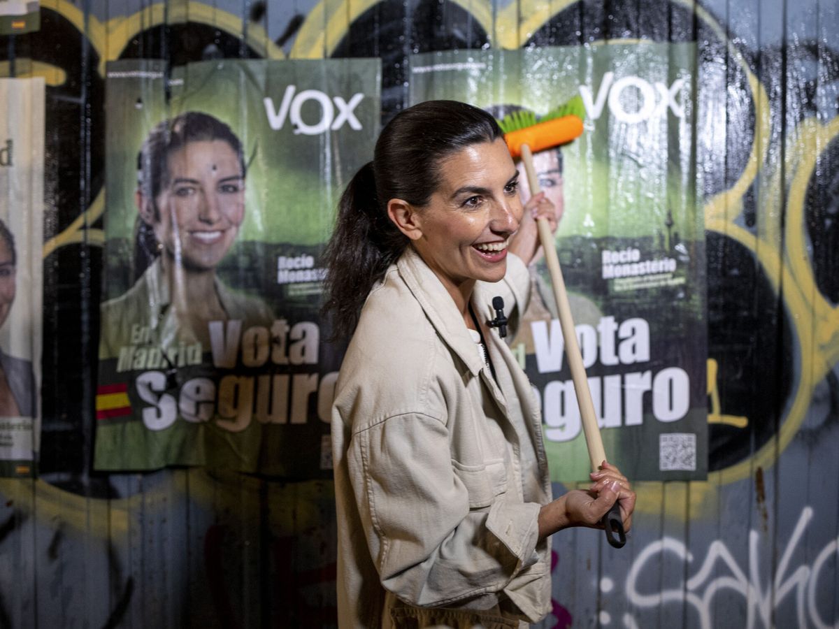 Foto: Rocío Monasterio al inicio de la campaña elctoral. (EFE/Daniel González)