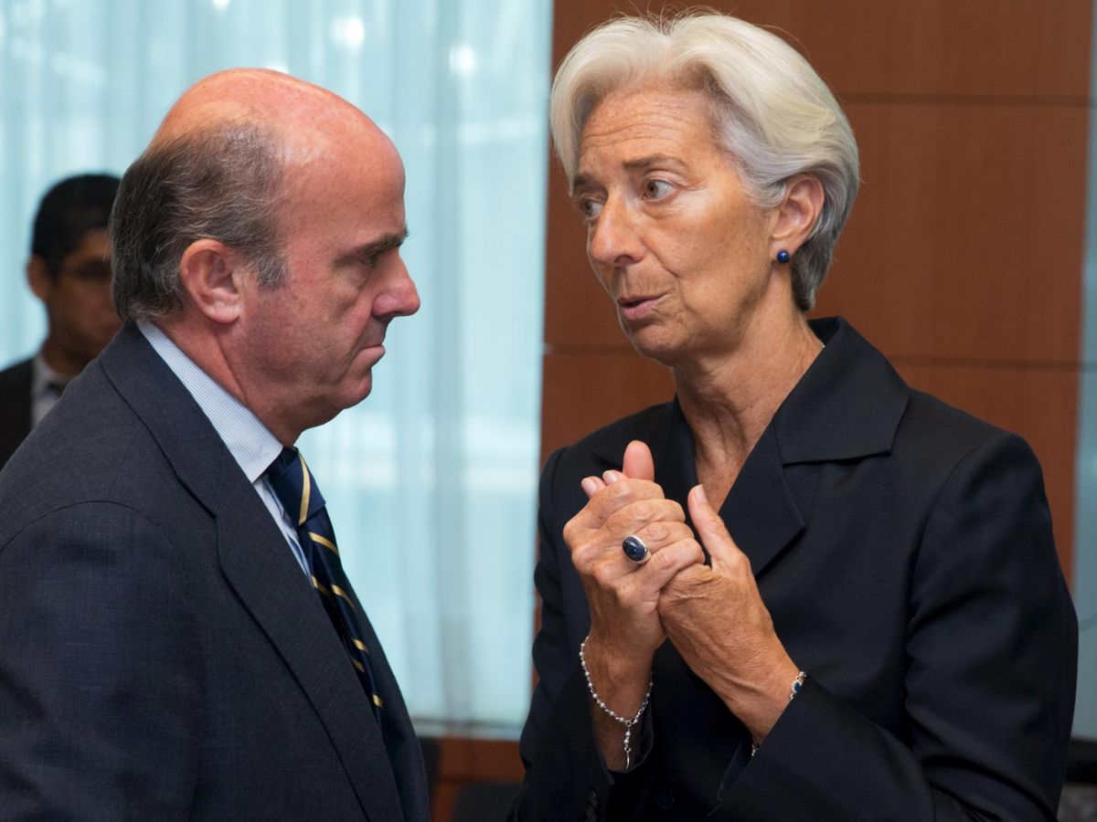 Foto: Luis de Guindos y Christine Lagarde, vicepresidente y presidenta del BCE. (Reuters)