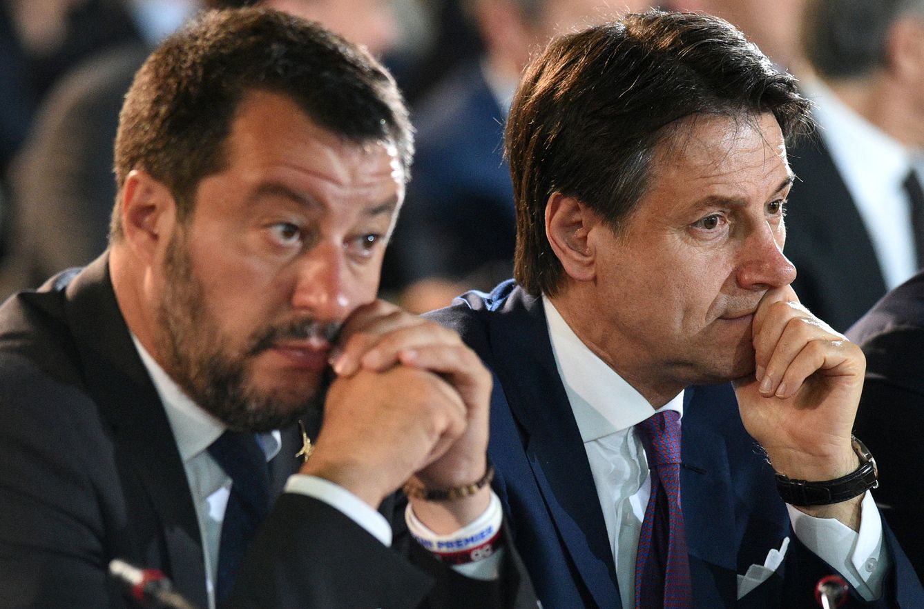 Matteo Salvini y Giuseppe Conte. (Reuters)