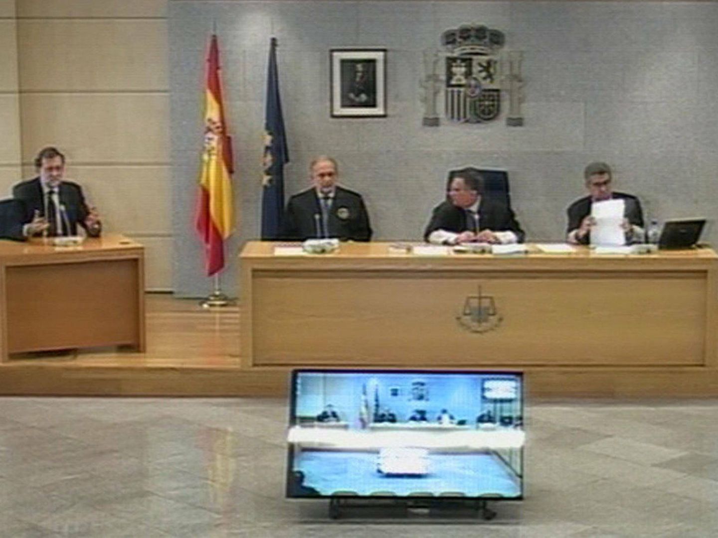Rajoy, durante su comparecencia ante la Audiencia Nacional (REUTERS)