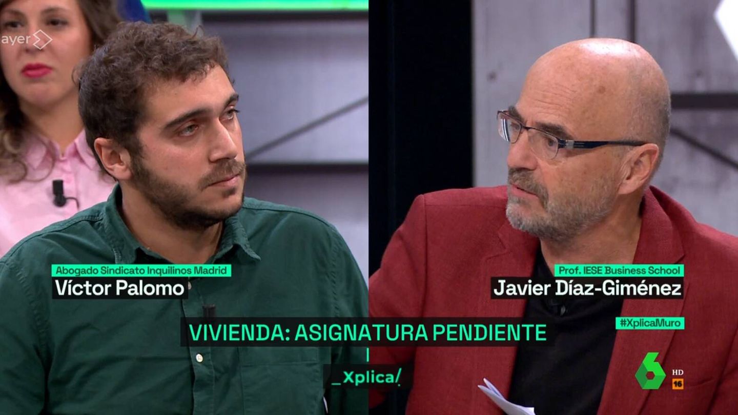 El economista Javier Díaz-Giménez junto al abogado Víctor Palomo. (Atresmedia)