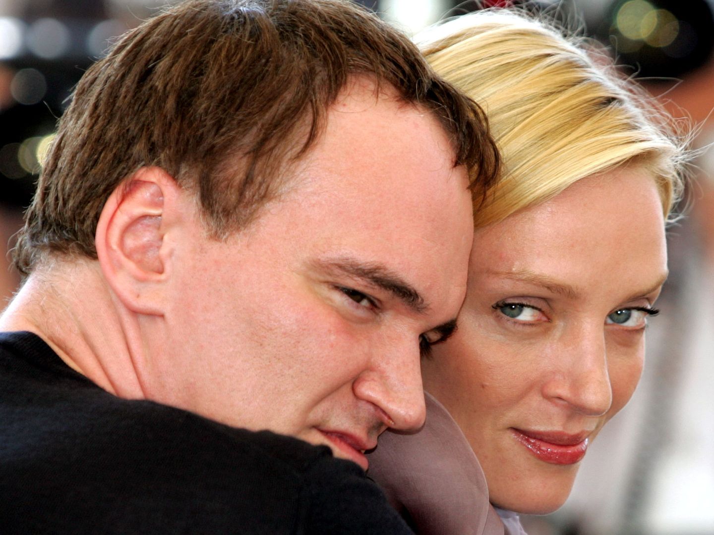 Uma Thurman con Quentin Tarantino en 2012 (REUTERS)