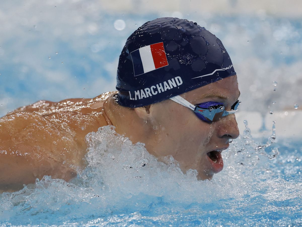 Foto: El nadador francés Léon Marchand. (EFE/Lavandeira Jr)