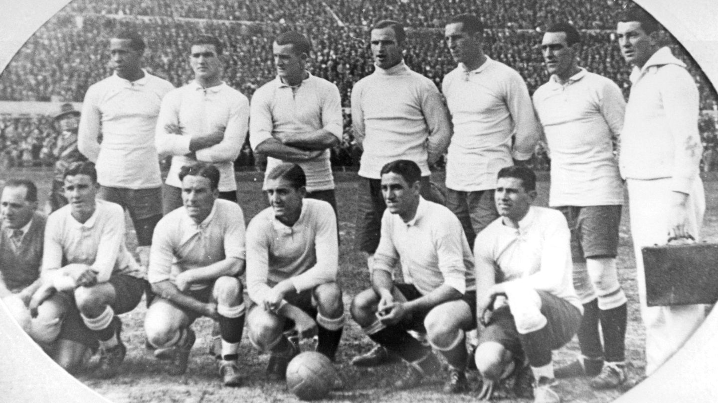 Los jugadores de Uruguay que lograron el primer Mundial. (EFE/Archivo)