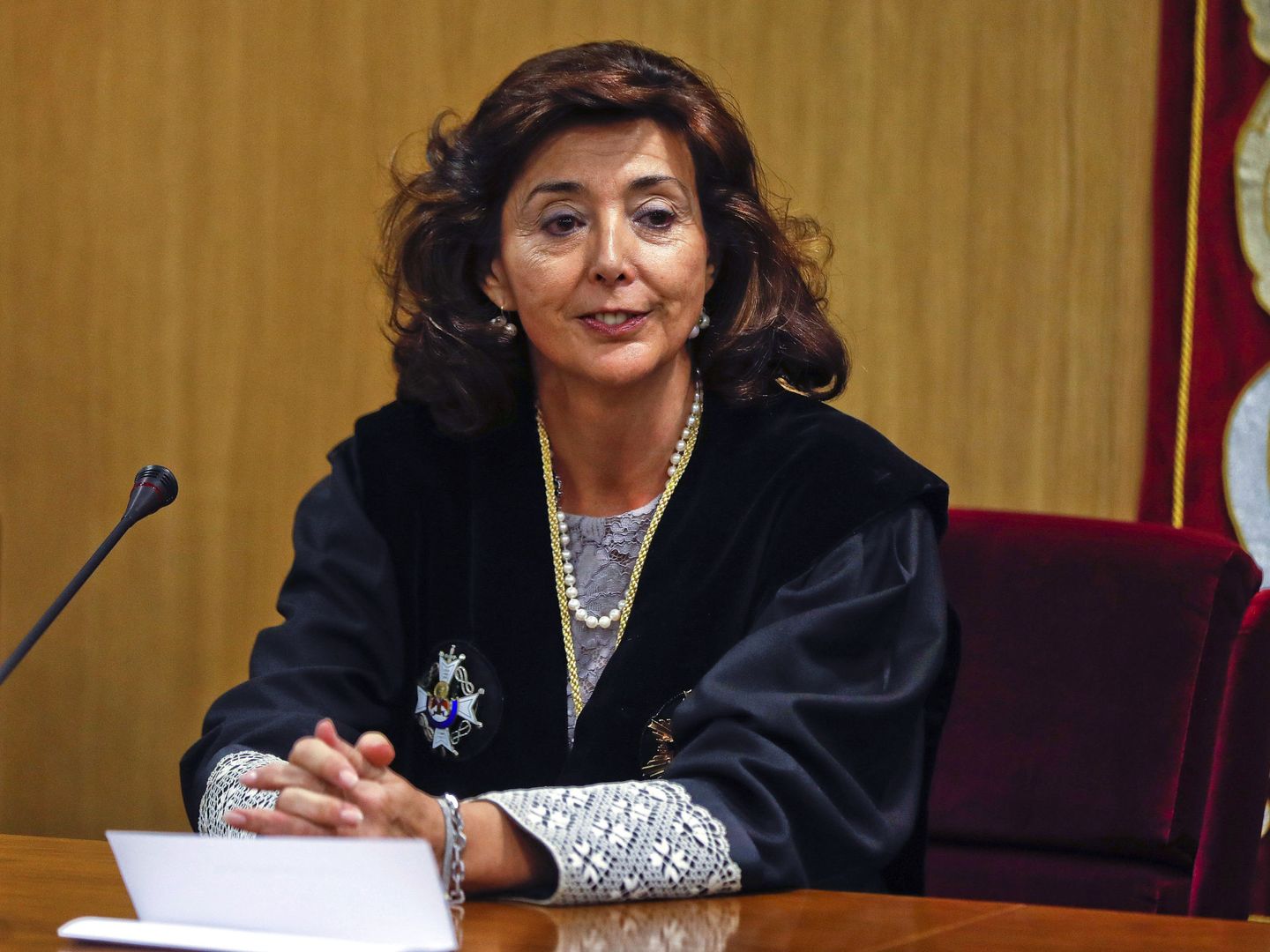 Espejel tras su toma posesión como presidenta de la Sala de lo Penal de la Audiencia. (EFE)