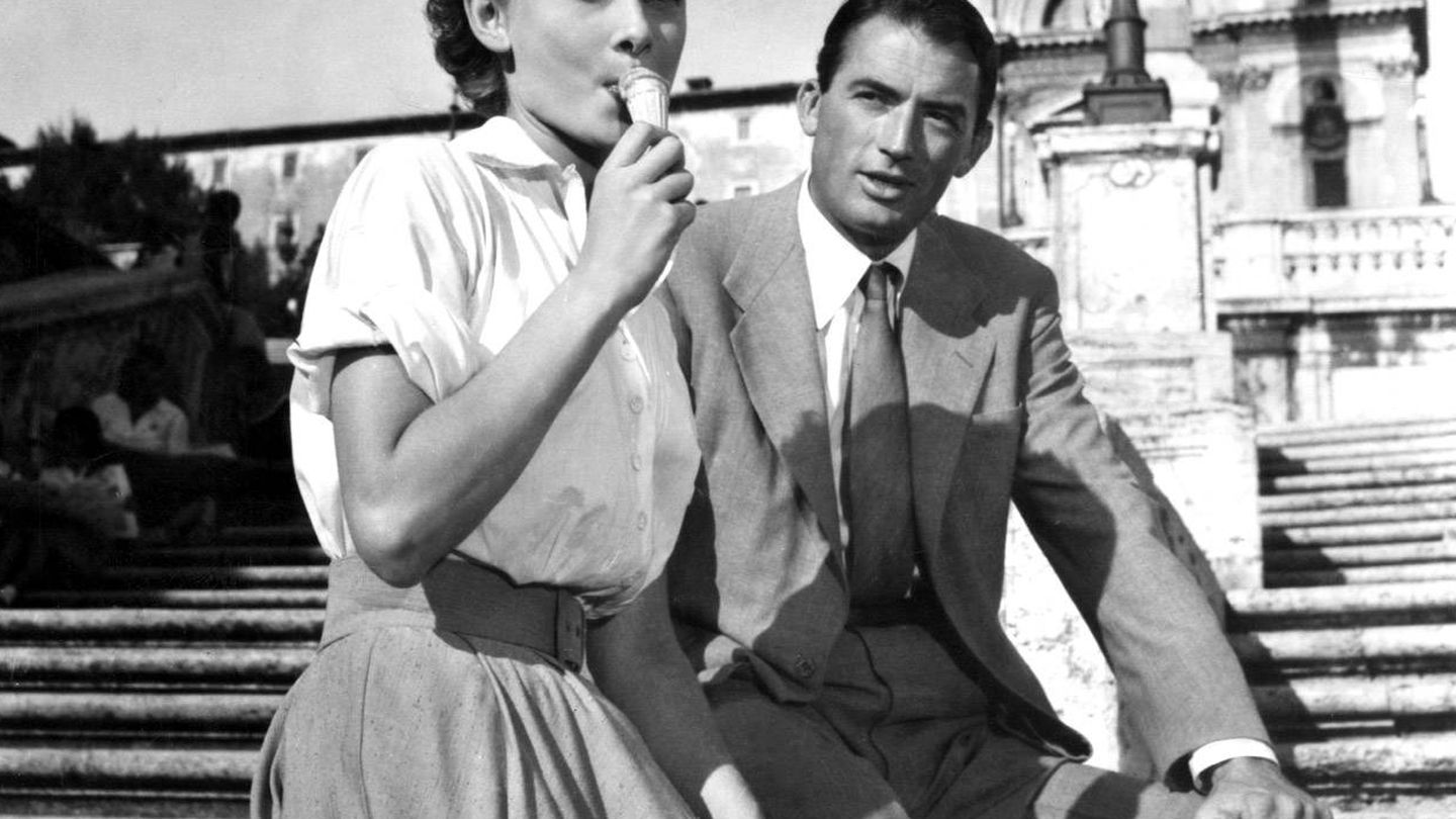 Audrey Hepburn y Gregory Peck, en 'Vacaciones en Roma', de 1953 (Cordon Press)