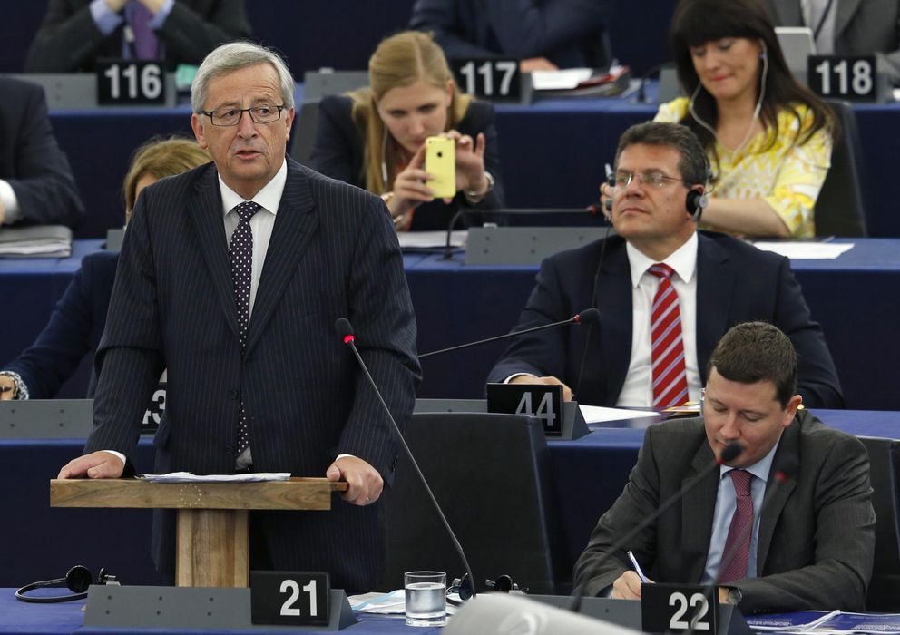 Foto: Juncker durante su discurso (Reuters)