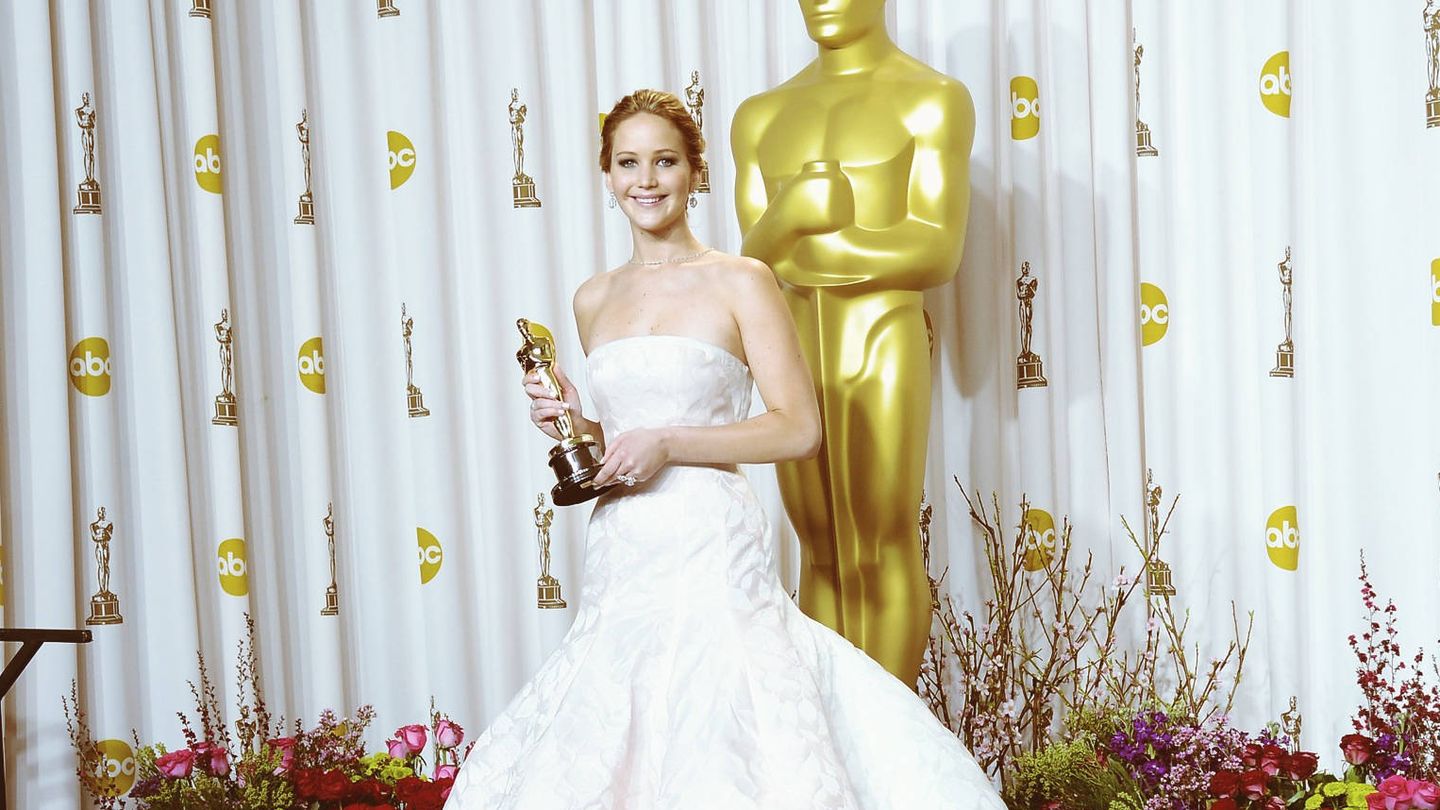  Jennifer, con su Oscar. (Getty)