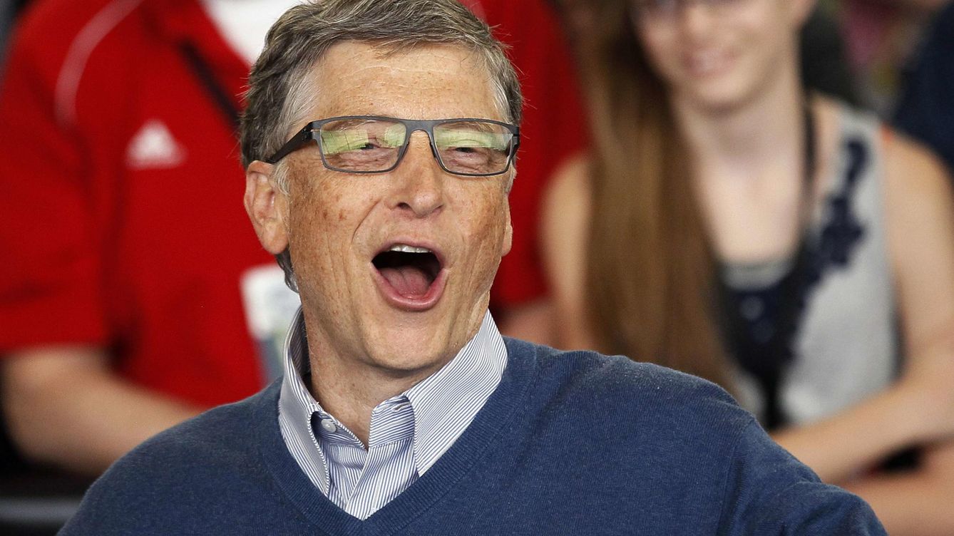 Foto: Bill Gates se lo pasa pipa.