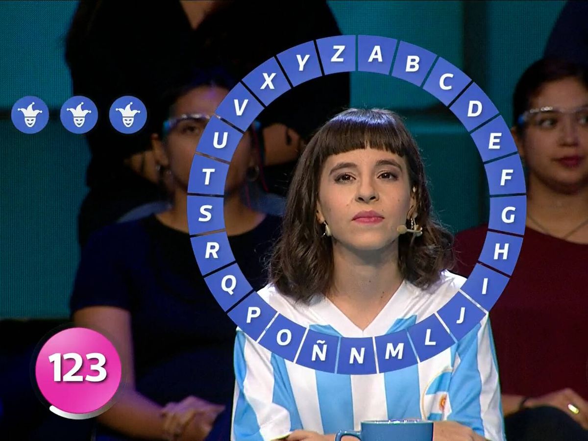 Foto: Martina Barraza, concursante argentina de 'Pasapalabra'. (Chilevisión)