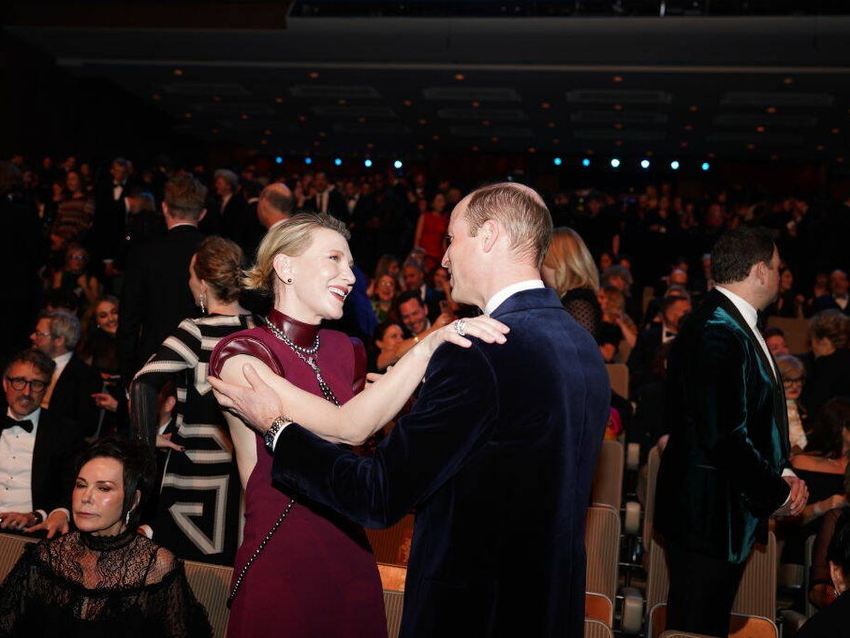 Foto: El príncipe Guillermo y Cate Blanchett. (Getty)