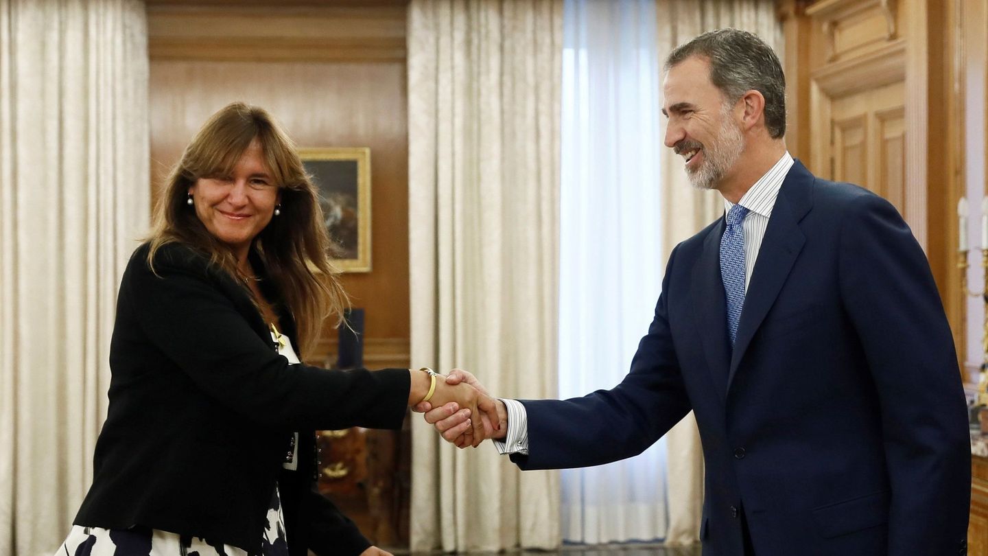 Felipe VI recibe en audiencia a la portavoz de Junts per Catalunya (JxCat). (EFE)