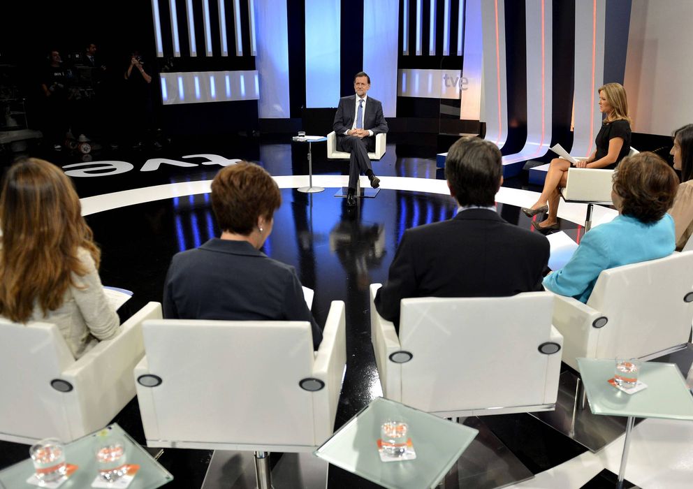 Foto: Mariano Rajoy, entrevistado en La 1 de TVE. (Efe).