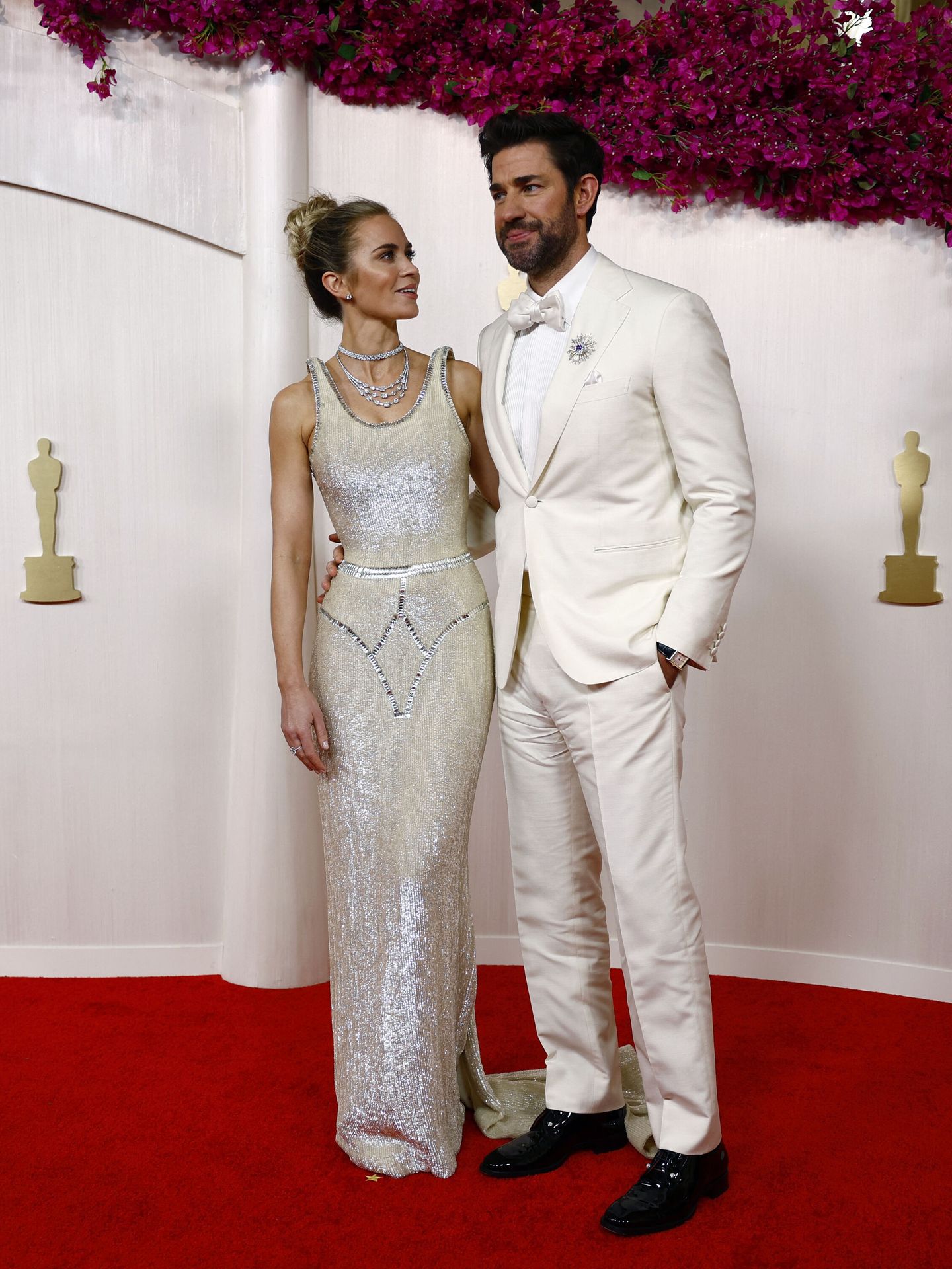 John Krasinski and Emily Blunt pose on the red carpet during the Oscars arrivals at the 96th Academy Awards in Hollywood, Los Angeles, California, U.S., March 10, 2024. REUTERS Sarah Meyssonnier