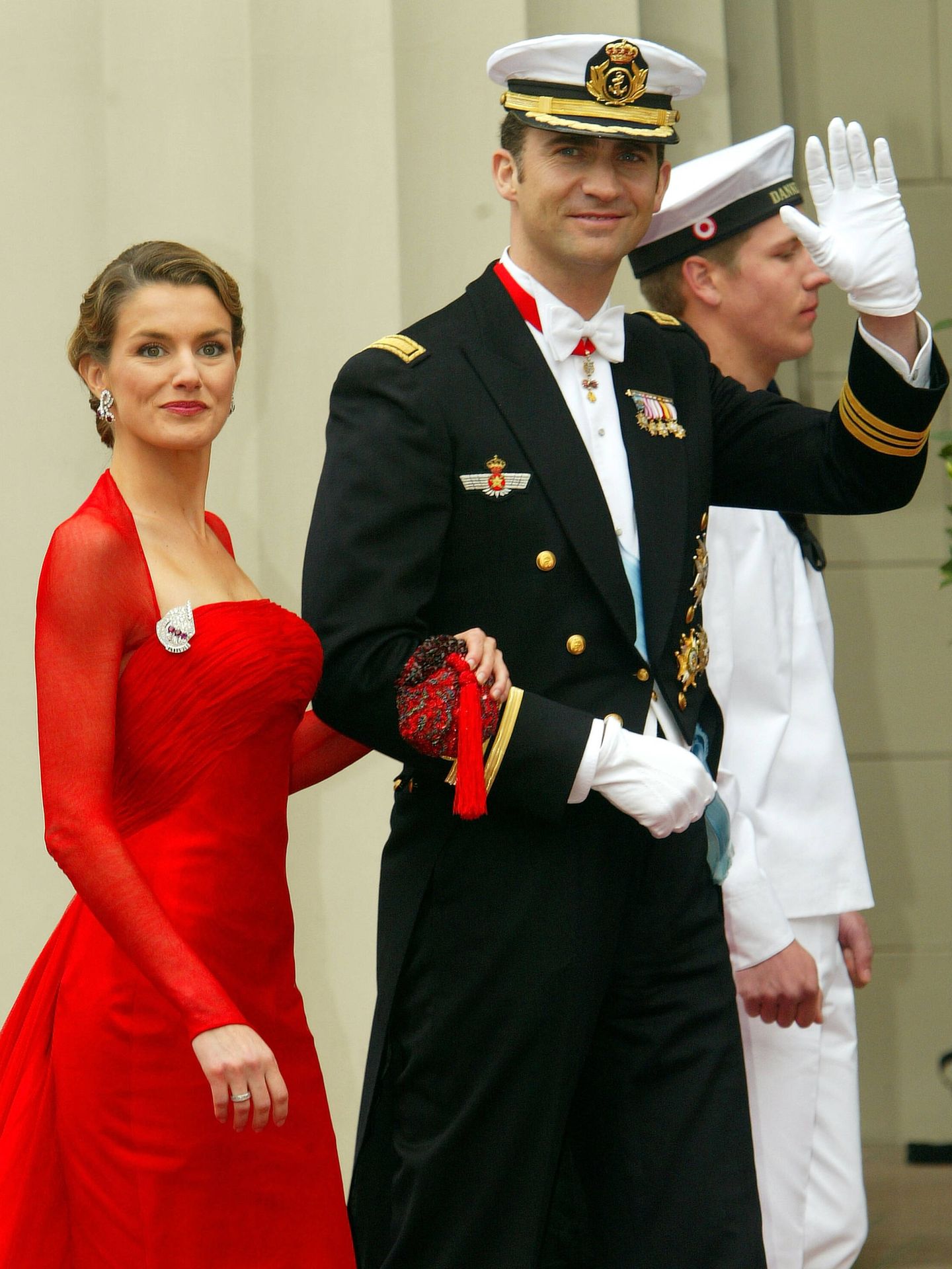 Felipe y Letizia, en la boda de Mary Donaldson y Federico de Dinamarca. (Getty)