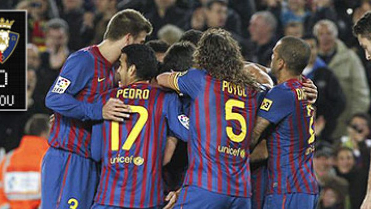 La conexión 'Xavi-Cesc-Messi' sentencia la eliminatoria de Copa frente a un buen Osasuna