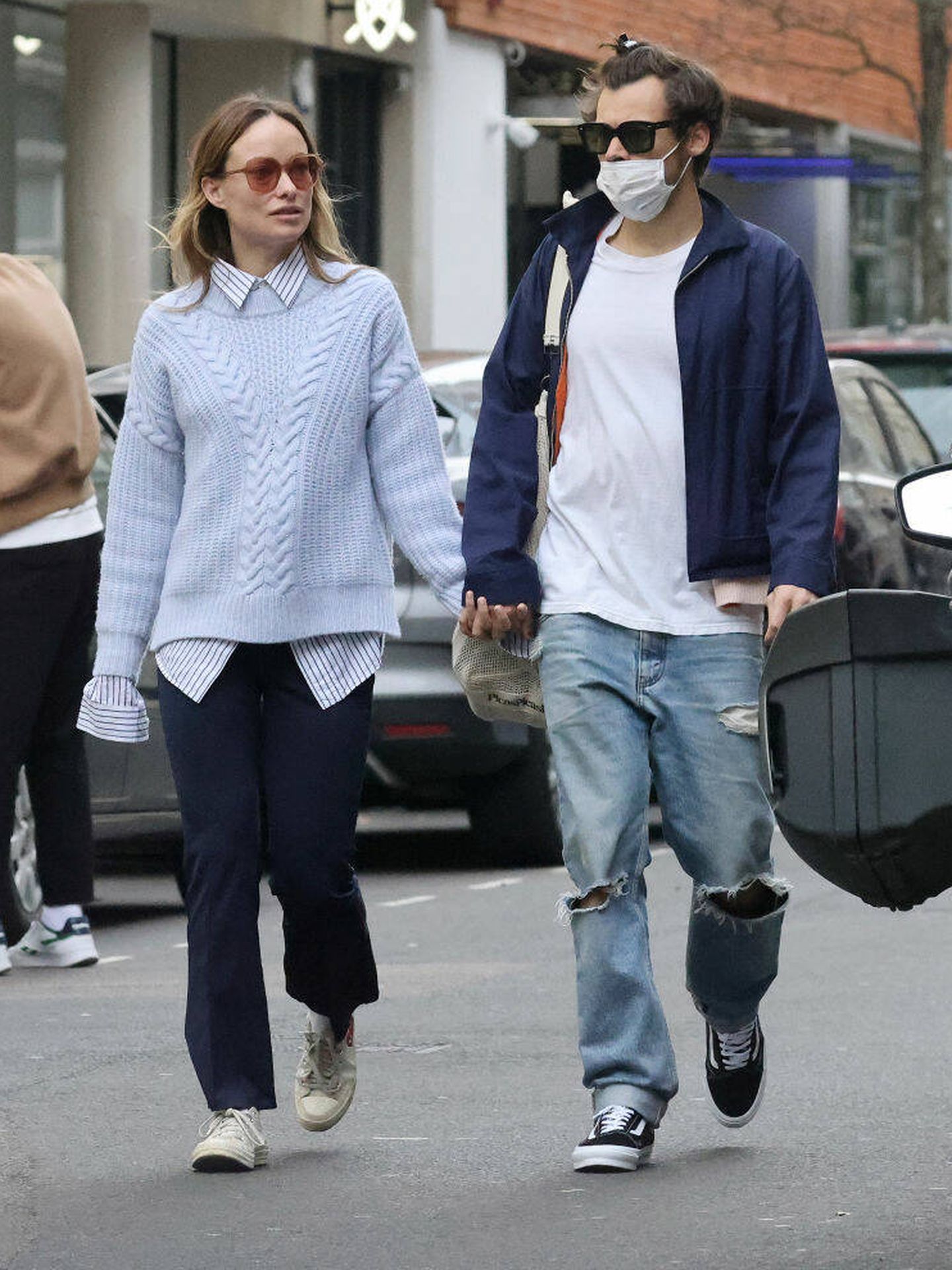 Olivia Wilde y Harry Styles pasean por las calles de Nueva York. (Getty)