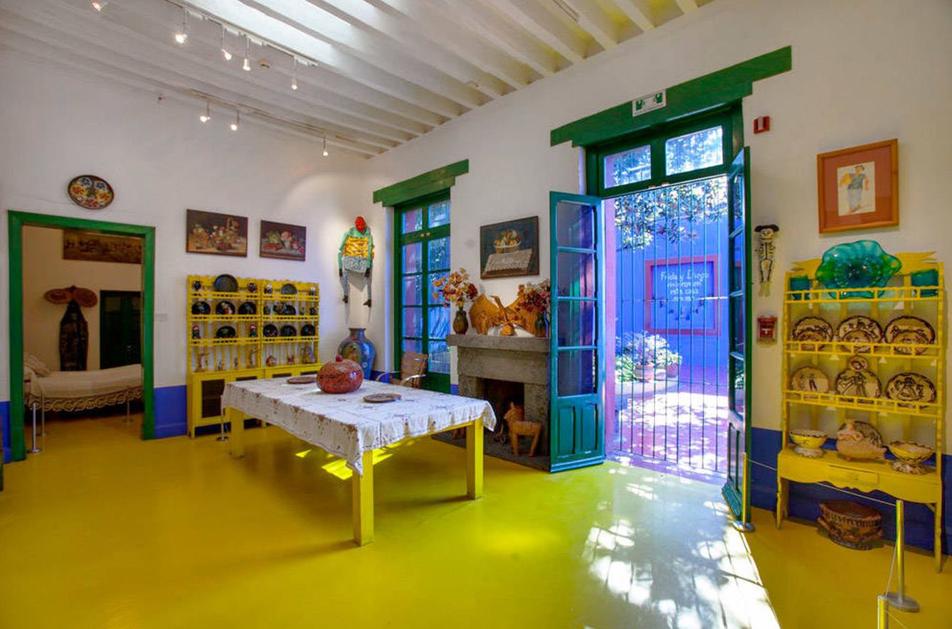 El comedor amarillo de la Casa Azul (Foto: Museo Frida Kahlo)