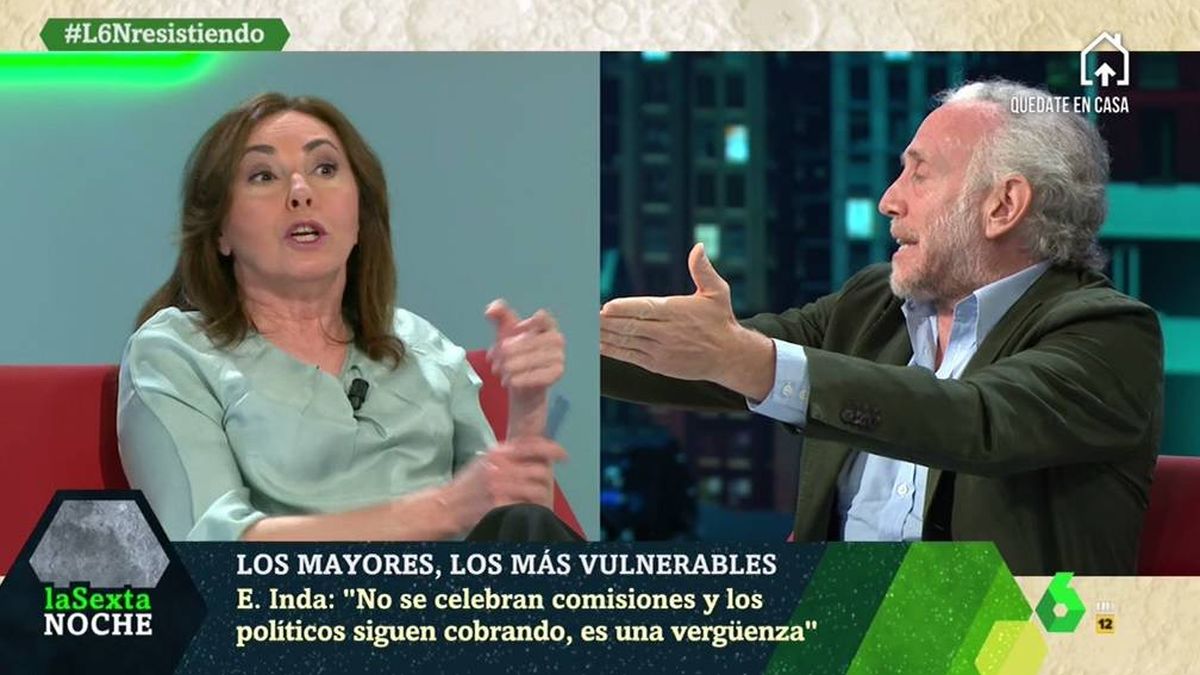 'La Sexta noche' | Aluvión de reproches entre Angélica Rubio y Eduardo Inda por el coronavirus