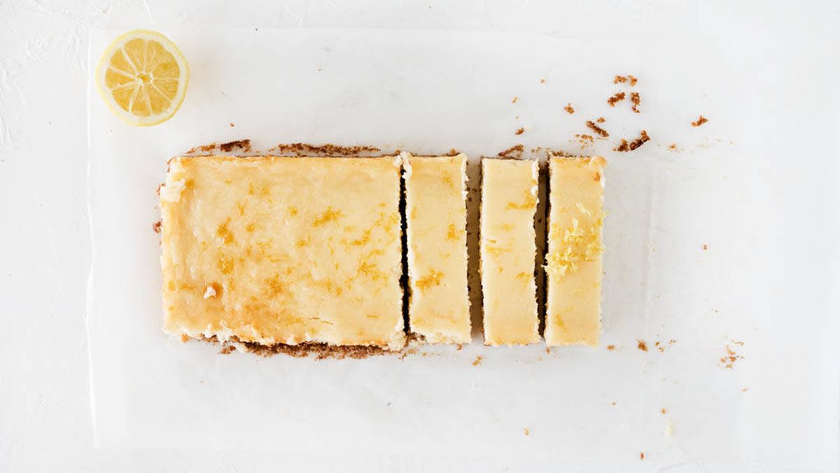 Vídeo-receta: barritas de tarta de queso y limón