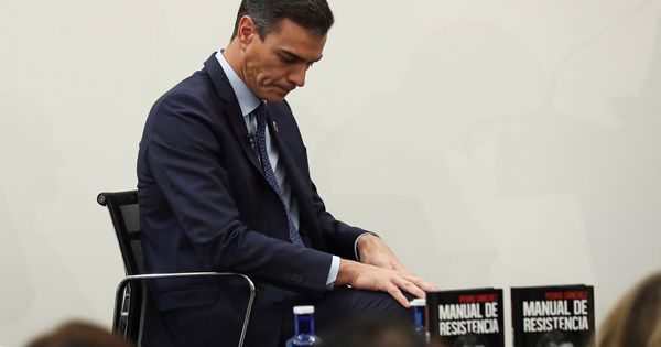 Foto: El presidente del Gobierno, Pedro Sánchez, durante la presentación de su libro. (EFE)