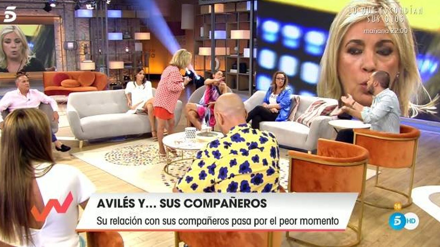 Borrego, indignada con Avilés. (Telecinco).