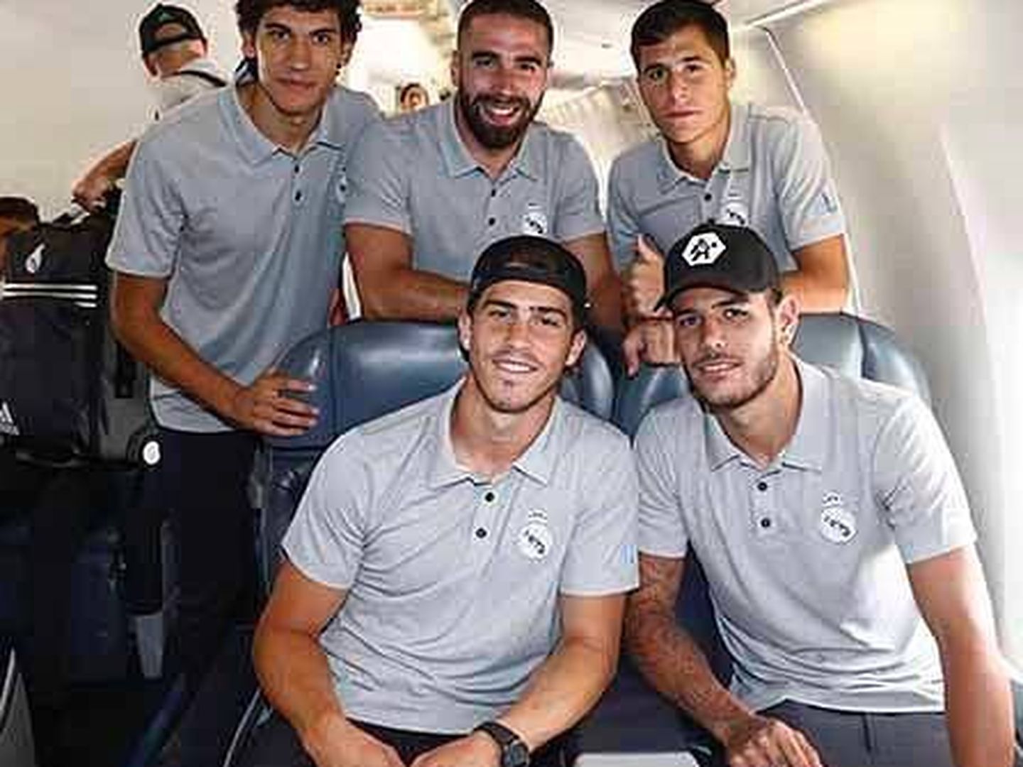 Los jugadores del Real Madrid también apuestan por las gorras.